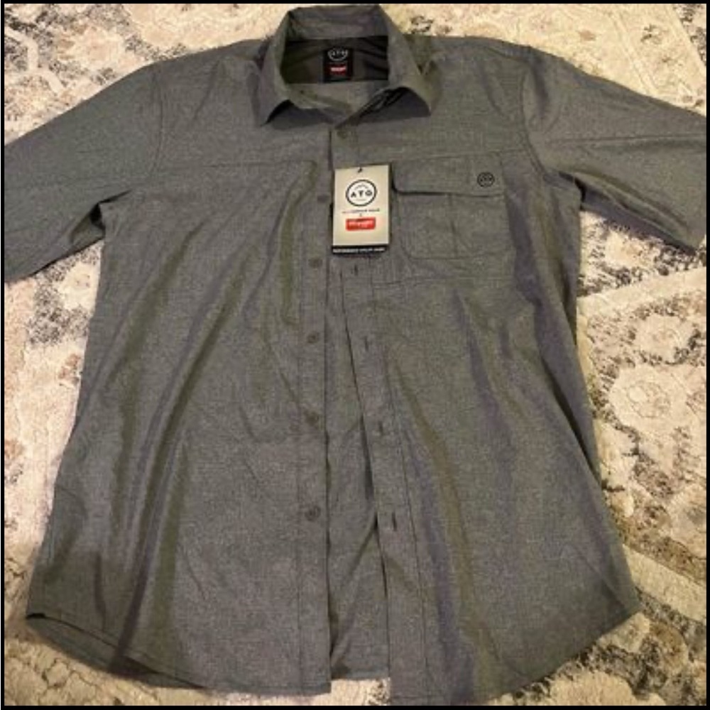 Wrangler Gray Casual Button Down Shirt